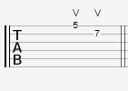 two string sweep dyad with upstrokes